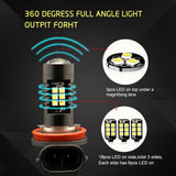 2pcs 1200Lm H11 H8 LED Car Lights LED Bulbs 9005 HB3 9006 HB4 White Daytime Running Lights DRL Fog Light 6000K 12V Driving Lamp