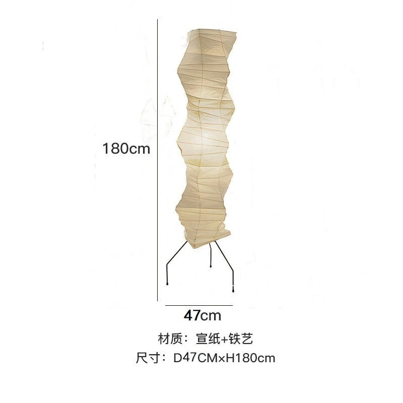 Japanese Akari Noguchi Yong Corner Standing Lamp for Living/Dining Room Decoration Designer Rice Paper Floor Lamp Foot Sofa Bar