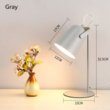 Nordic Iron Art LED Fashion Simple Desk Lamps Eye Protection Dimming Metal Pen Holder Table Lamp Living Room Bedroom Home Decor