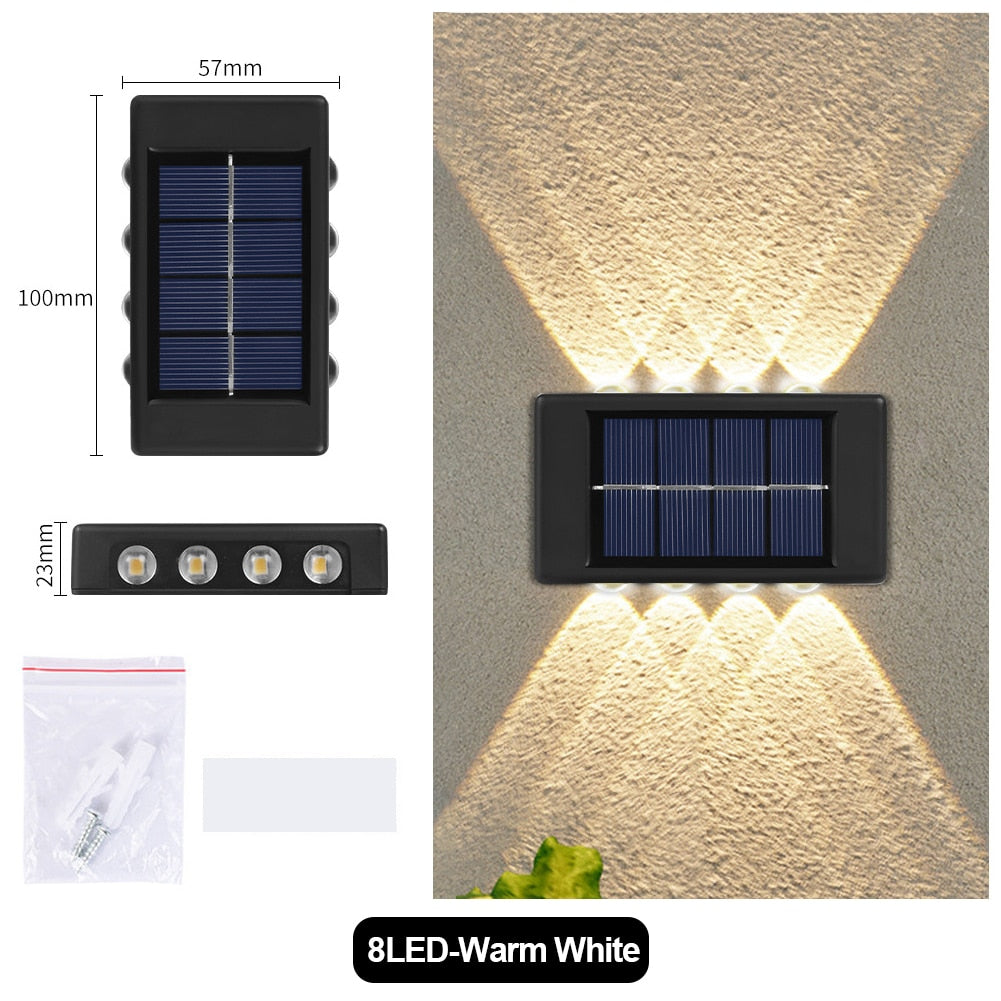 Solar Light Waterproof Solar Led Light Outdoor Sunlight Lamp for Garden Street Landscape Balcony Decor Solar Wall Lamp Outdoor