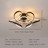 Modern Led Lamp Ceiling Fan Light Chandelier Remote Control Ceiling Fans with Light Nordic Bedroom Dining Room Indoor Lighting