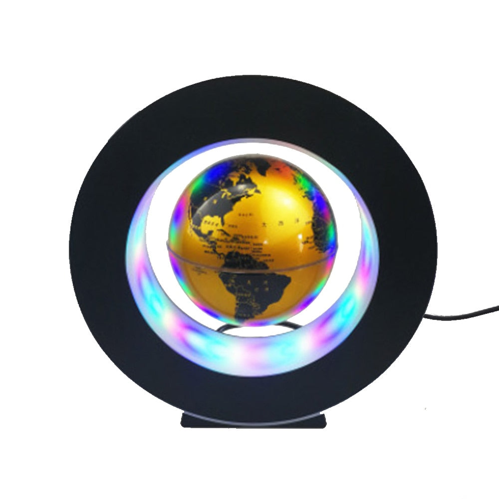 Levitating Lamp Magnetic Levitation Globe LED World Map Rotating Globe Lights Bedside Lights Home Novelty Floating Lamp Gifts
