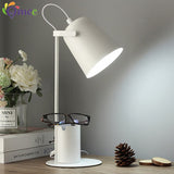 Nordic Iron Art LED Fashion Simple Desk Lamps Eye Protection Dimming Metal Pen Holder Table Lamp Living Room Bedroom Home Decor