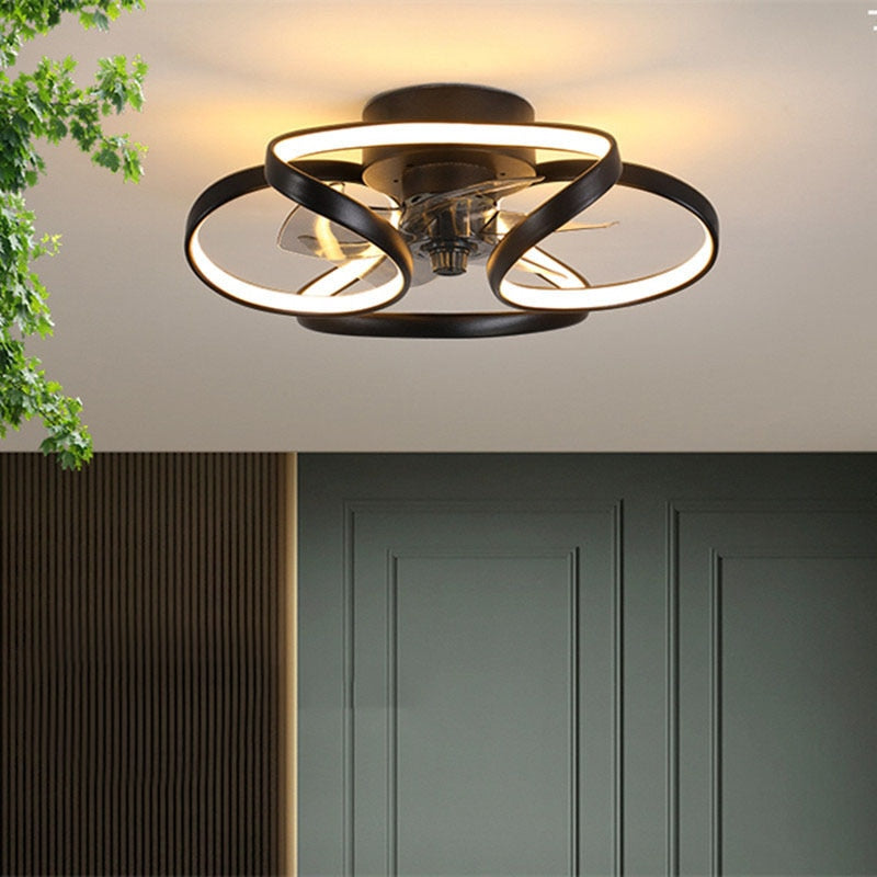 Modern Led Lamp Ceiling Fan Light Chandelier Remote Control Ceiling Fans with Light Nordic Bedroom Dining Room Indoor Lighting