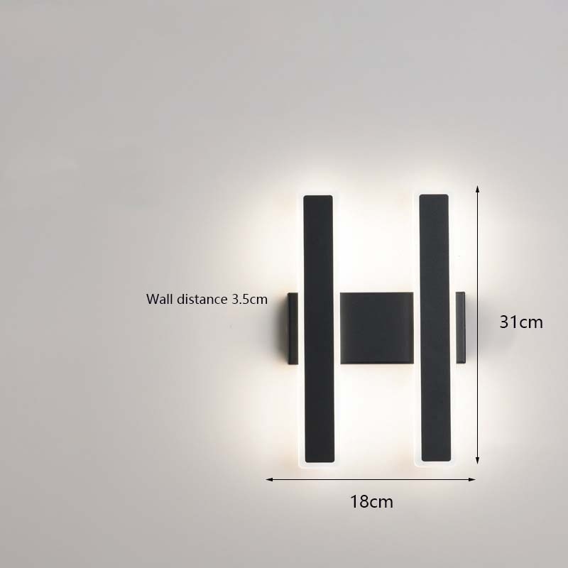 Modern Simple Led Wall Lamp Strip Light length 50cm 90-260V Bedroom Bedside Living Room Background Decoration Hotel Engineering