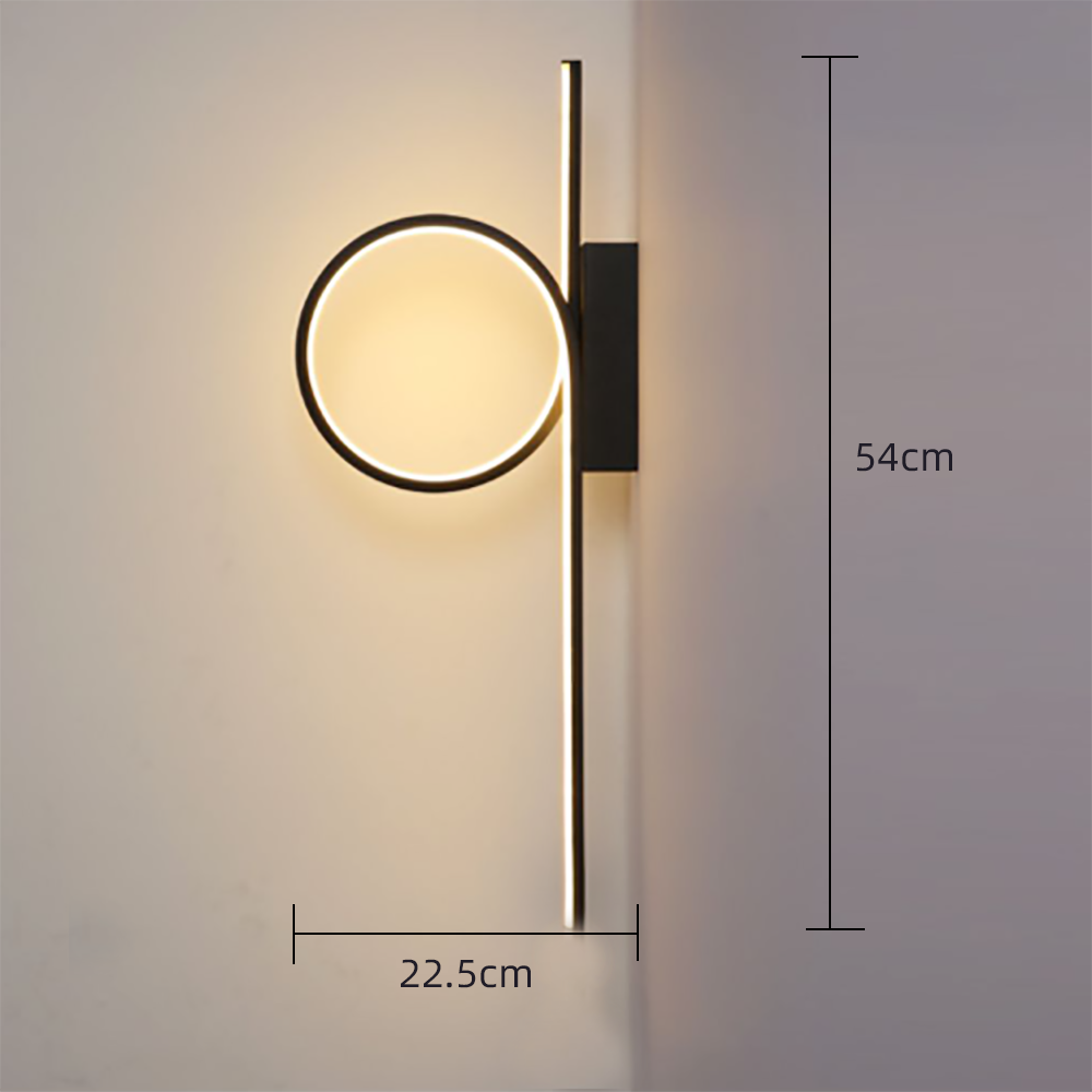 Long strip wall lamp light luxury creative room bedroom bedside lamp simple modern Nordic living room TV wall lamp