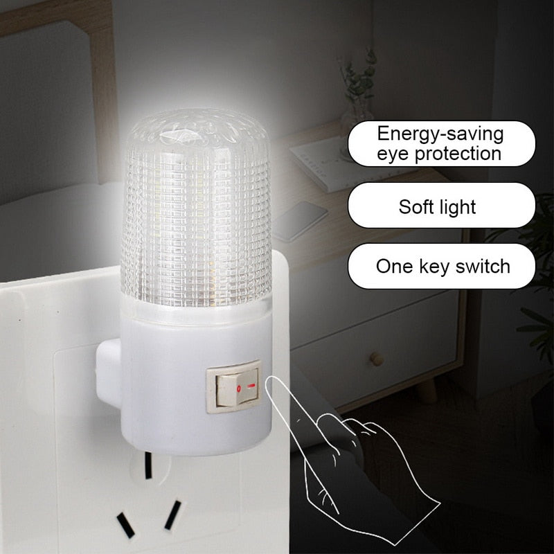 EU/US Plug Wall Socket Light Emergency Light Wall Lamp Home Lighting LED Night Light For Children Living Room Bedroom Lighting