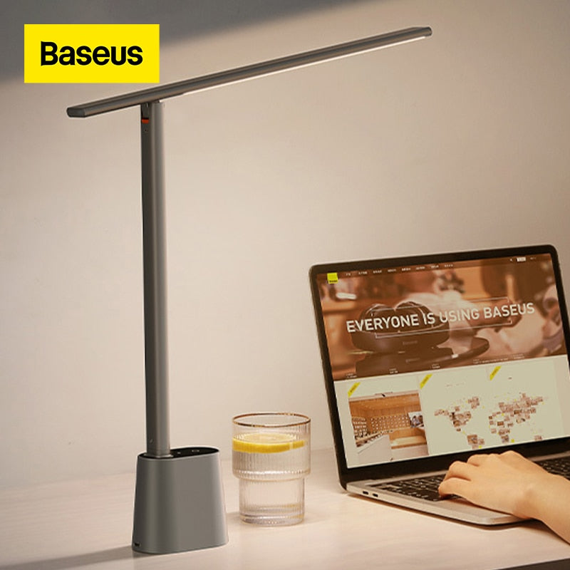 LED Desk Lamp Eye Protect Study Dimmable Office Light Foldable Table Lamp Smart Adaptive Brightness Bedside Lamp For Read