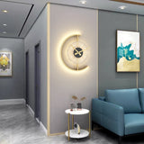 Modern LED Clock Wall Lamps For Bedside Corridor Aisle Hotel Living Room Foyer Kitchen Porch Lights Luminaria Indoor Lighting