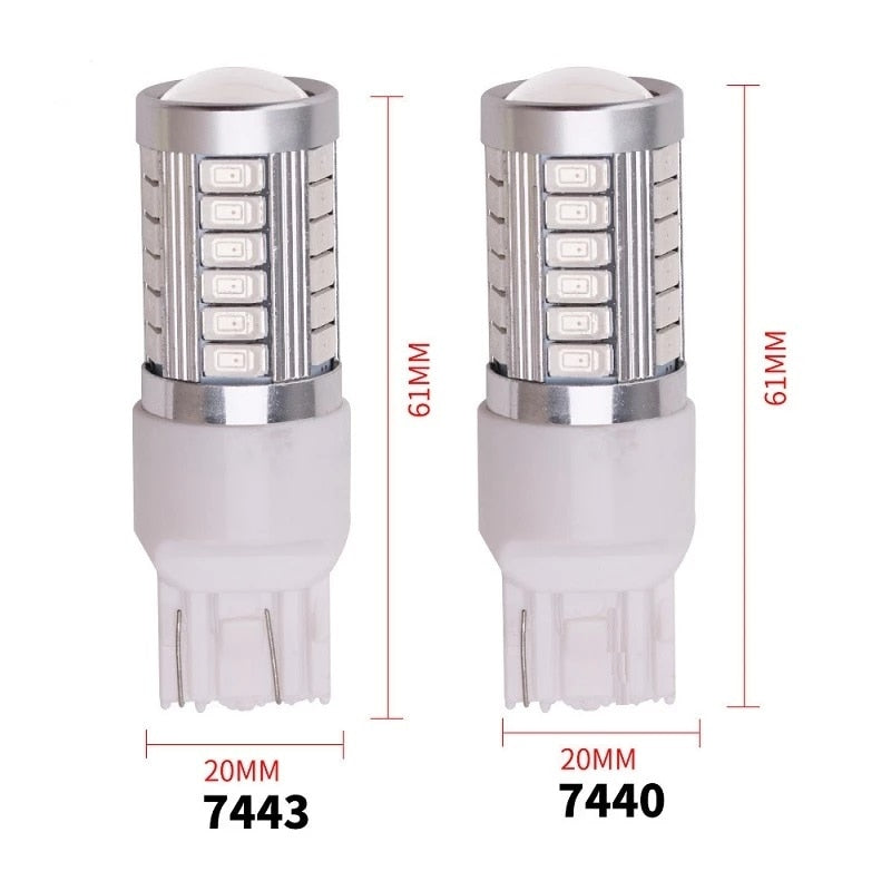 1156 Ba15s, 1157 Bay15d- LED Bulbs Turn Signal Light 12V 33 SMD Brake, Reverse, Parking Lamps