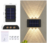 Outdoor Solar Garden Light Led Waterproof Decoration Wall Lamp for Fence Porch Country Balcony House Garden Street Lighting