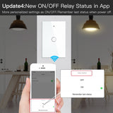 Wall Touch Smart Light Switch With Neutral/No Neutral ,No Capacitor Smart Life/Tuya 2/3 Way Control compatible Alexa Google