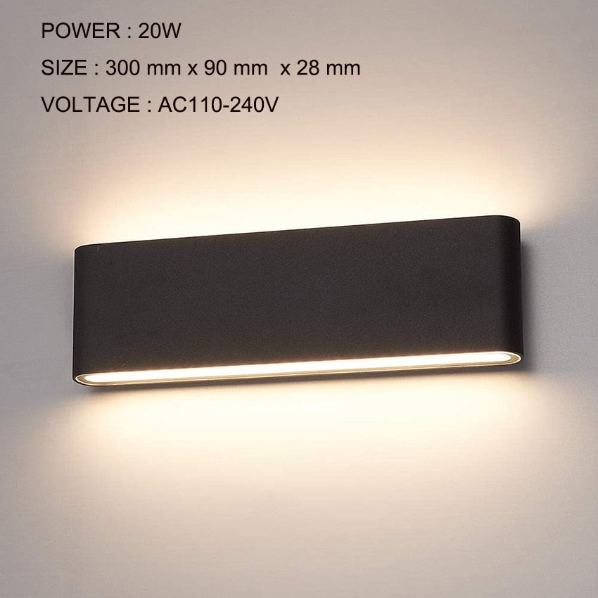 Led Up and Down Wall Lamp Outdoor Wall Light Waterproof Wall Sconce AC90-260V AU11