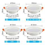 10Pcs LED Downlight 12W 15W 18W 9W AC220V 5W 7W 110V Recessed Spot Thick Aluminum Lighting Bedroom Kitchen Indoor Down Lamp