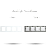  Wall Light Switches Glass Panel Parts White USB Sockets Function Parts  DIY EU CAT5 TV Sockets Power Outlet Parts