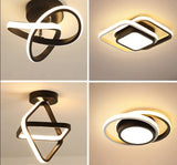 Small Modern LED Ceiling Light 2 Rings Creative Design Ceiling Lamp Indoor Lighting Fixtures Hallway Balcony Aisle Office Lustre