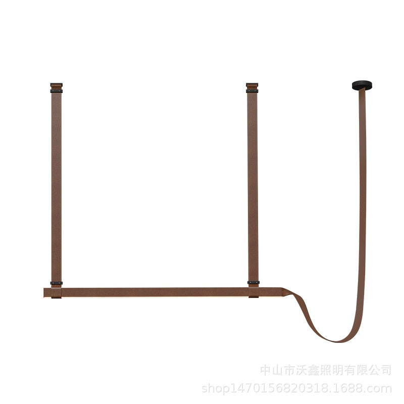 Novelty Belt LED Chandeliers Dining Room Bar Kitchen Hanging Light Fixtures Indoor Art Deco Minimalist Hang Lamp