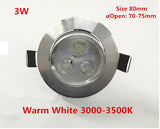 Silver Ultra gorgeous LED Downlight Recessed Cabinet Wall AC220V 220V 3W Recessed LED Spot Light Decoration Ceiling Lamp Home