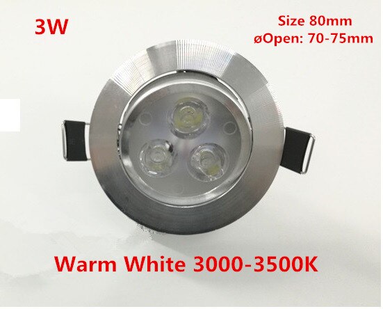 Silver Ultra gorgeous LED Downlight Recessed Cabinet Wall AC220V 220V 3W Recessed LED Spot Light Decoration Ceiling Lamp Home