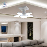 Folding Light Bulb Household Super Bright Energy Saving Foldable Garage Chandelier Five Leaf Light Bulb Adjustable Ceiling Light