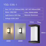 Outdoor Wall Light IP65 Waterproof Radar Sensor Aluminum For Porch Courtyard Patio Garden LED Lighting AC85-260V