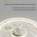 GGBingo Intelligent LED Ceiling Fan Lamp Creative Invisible Integrated Fan Light Silent Stepless Dimming Chandelier Fan Bedroom