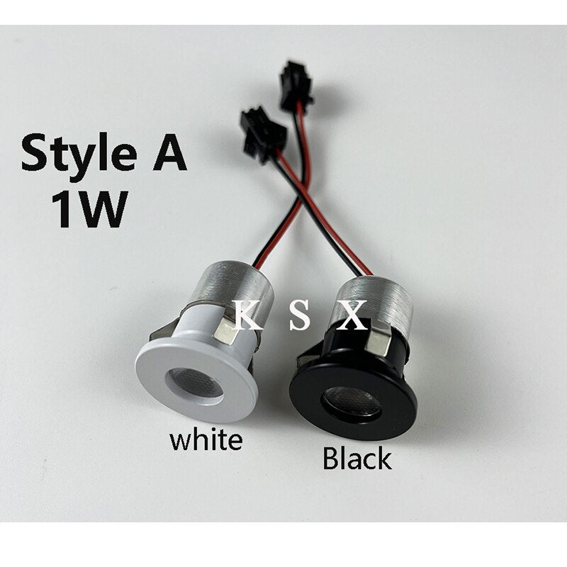 Small Spot Light 1W 3W Mini LED Spotlight AC85-265V 18mm Cutout Recessed Downlight Ceiling Lamp Showcase Display Lighting DC12V