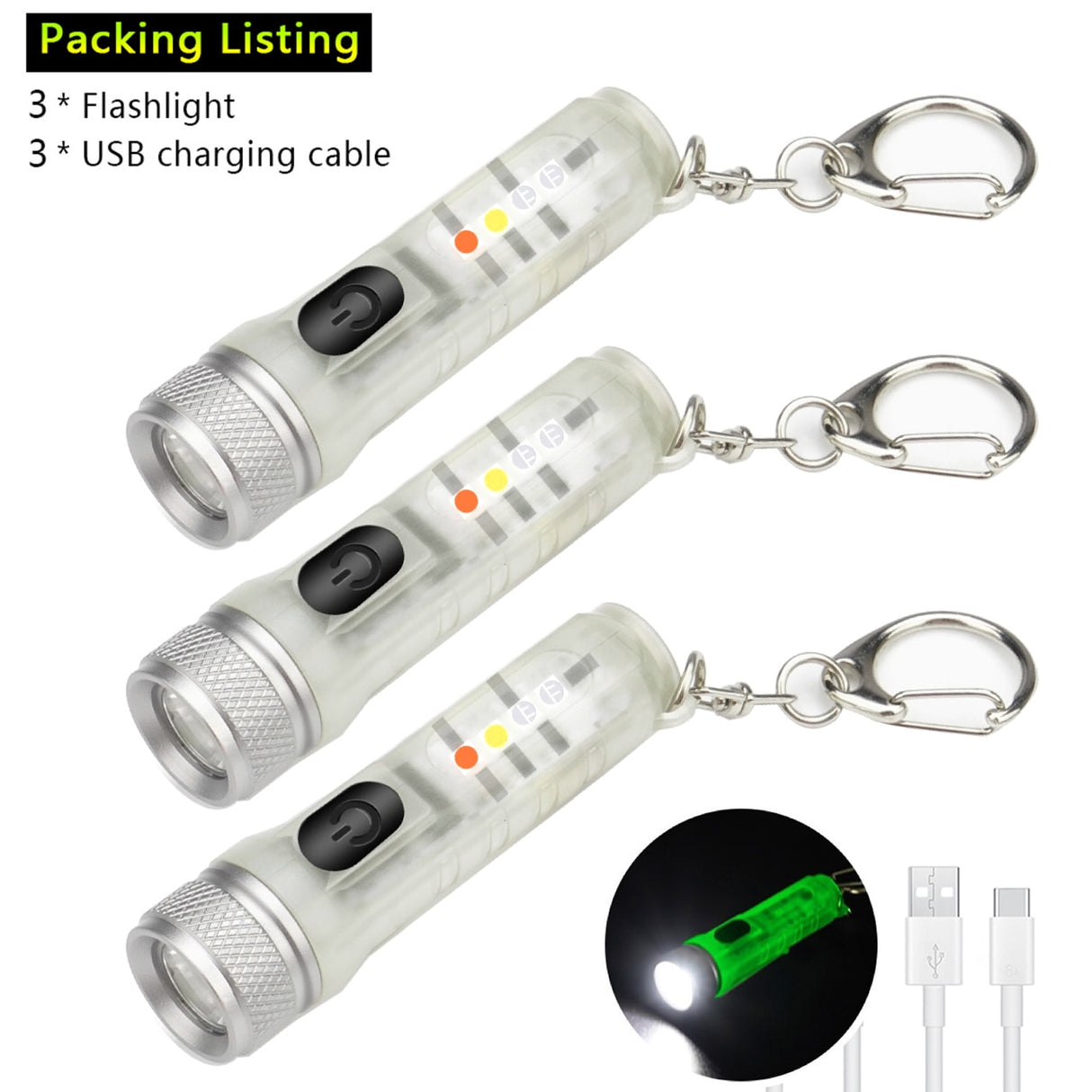 Multifunctional Mini Glare COB Keychain Light USB Charging Emergency Lamps Strong Magnetic Repair Work Outdoor Camping Light