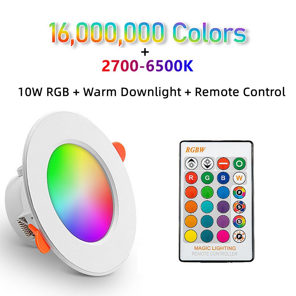 LED Downlight WiFi Tuya Smart Life Dimming Bluetooth Lamp 10W 15W RGB Change Warm Cool Light Work With Alexa Google Home
