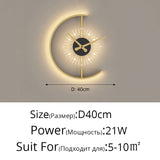 Modern LED Clock Wall Lamps For Bedside Corridor Aisle Hotel Living Room Foyer Kitchen Porch Lights Luminaria Indoor Lighting