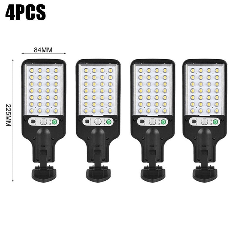 4PCS 2000LM Solar Led Light Outdoor Wall Lamp IP65 Waterproof With Motion Sensor for Home Patio Path Yard Pool Garden Lighting