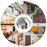 Hon&Guan 4-12inch Stainless Steel Wall Ceiling Air Ducting Ventilation Exhaust Grille Cover Outlet Heating Cooling & Vents Cap