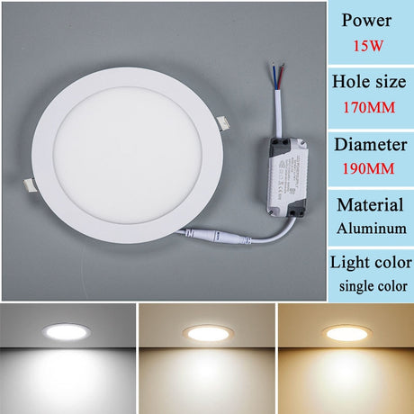  Embedded LED Panel Light Concealed Ceiling Light 3W6W12W15W18W Household Downlight Flat Light Commercial Ceiling Light
