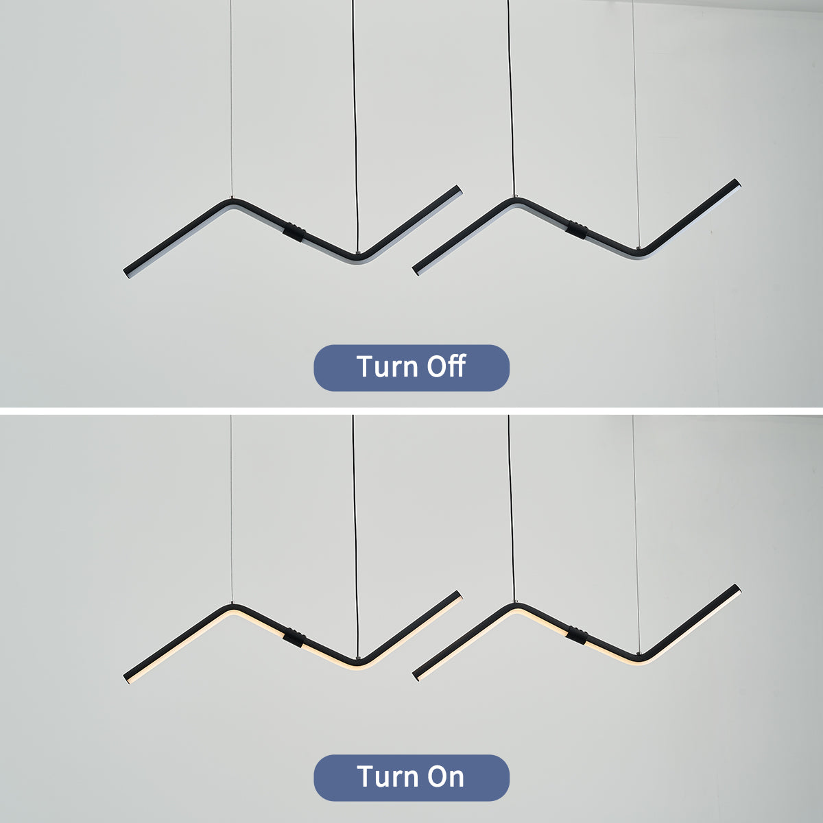 MINIMALISM GOLD/BLACK FINISHED MODERN LED CHANDELIER FOR DINING ROOM KITCHEN ROOM  HANGING CHANDELIER FIXTURE