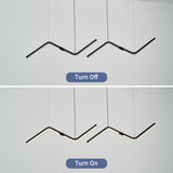 MINIMALISM GOLD/BLACK FINISHED MODERN LED CHANDELIER FOR DINING ROOM KITCHEN ROOM  HANGING CHANDELIER FIXTURE