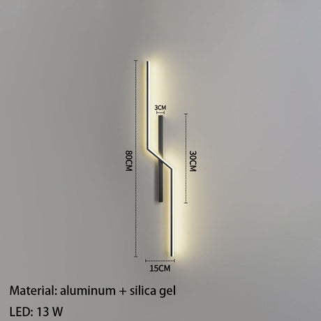 Minimalist LED Wall Lights Living Room Bedroom Lamp Art Decors Aluminum Line Novelty Sconce Drop Shipping