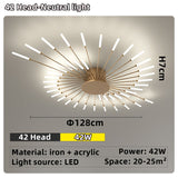 Led Firework Chandelier Dimmable For Living Room Bedroom Modern Ceiling Chandelier Dining Room Ceiling Lamp With Remote Control