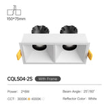 Square Recessed Downlight 16W Anti-glare High CRI Ceiling Spot Light Home Indoor Lighting Fixture