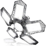 E27/E26 150W LED Garage Light 8000LM Adjustable Deformable Fan Garage Lamp Ceiling Industrial Work Light for Storage Warehouse