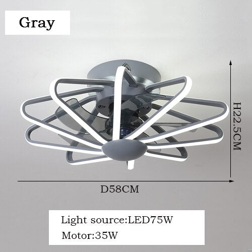 LED ceiling fan with Lights remote control home decor ventilator lamp Living room Bedrpoom DC ceiling fan lamp