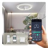MARPOU ceiling fan with lighting remote control and APP control Lamp modern ceiling fans with led light For Bedroom Living room