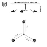 Nordic DaWn Spider Serge Mouille LED Wall Light Rotary Long Pole Wall Lamps for Living Room Bedroom Decor Sconce Light Fixtures