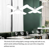 E27 LED Bulb Fan Blade Timing Lamp AC85-265V 28W 360° Foldable Led Light Bulb Home Ceiling Garage Light with Remote Controller