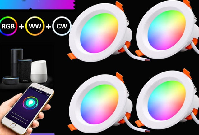 LED Downlight Wi Fi TUYA Smart Life Dimming Spot Bluetooth lamp 7W 9W 15W RGB Change Warm Cool light Work with Alexa Google Home