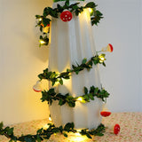 Flower Green Leaf String Lights Artificial Vine Fairy Lights Battery Powered Christmas Tree Garland Light for Wedding Home Decor