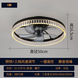 New acrylic ceiling fan lamp LED variable frequency ceiling fan lamp living room bedroom dining room light luxury fan Chandelier