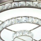 42 inch Ceiling Fan Modern LED Crystal Chandelier Bedroom 3 Color Light with Remote Control 36w