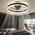 IRALAN Ceiiling Fans with Remote Control Chandeliers Fan with Led Lights Black Lighting Ceiling Lamp Home Decor 3 Color Dimmable