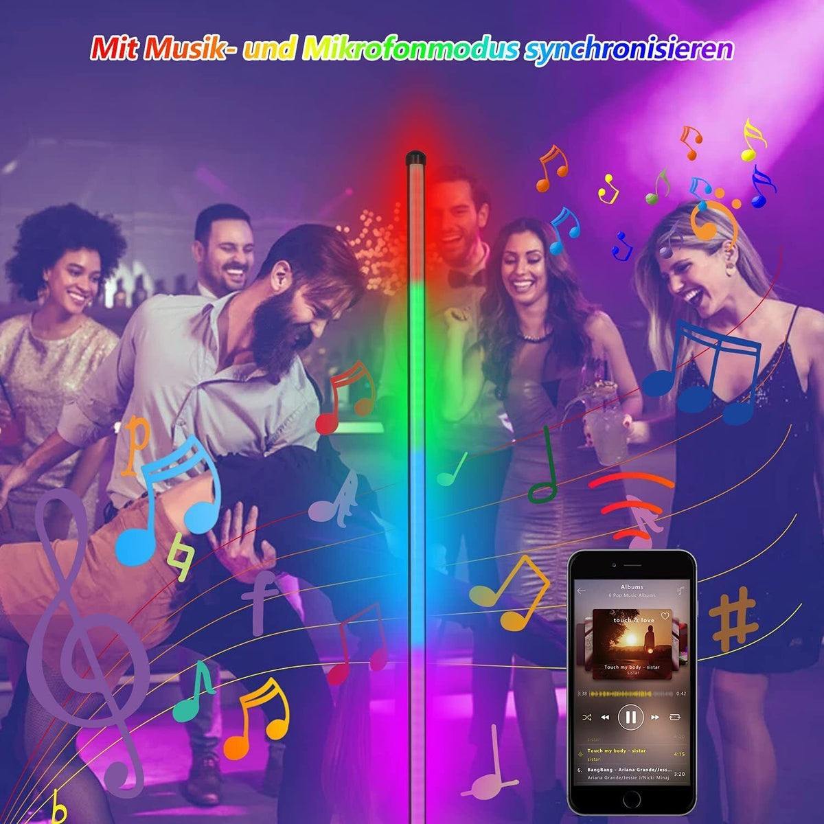 Modern Corner Floor Lamps for Bedroom Decor Furniture Living Room Tuya RGB LED Lighting Dimmable Alexa Lights Bedside Stand Lamp