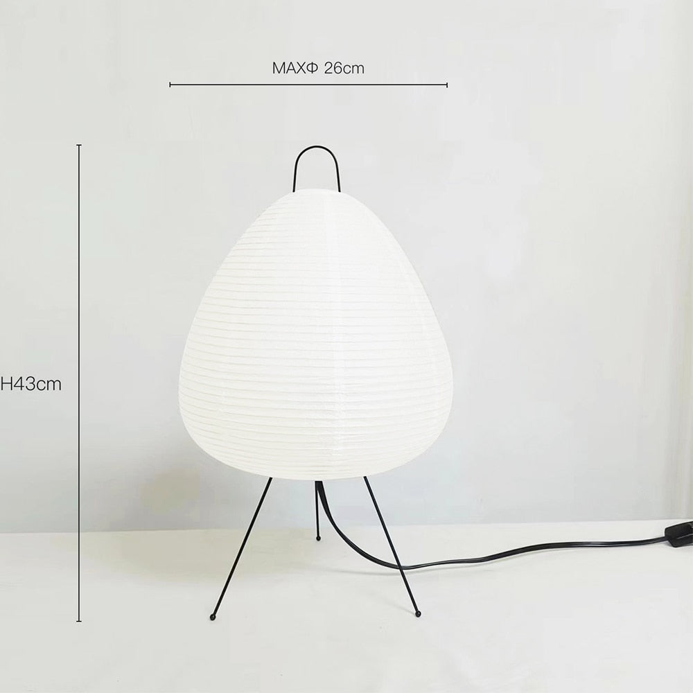 Rice Paper Lantern Japanese LED Table Lamp Modern Dimming Reading/Bedroom Lamp for Homestay Art Creative Decor Tripod Floor Lamp